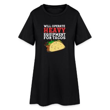 Excavation du chantier de chantier - Robe T-shirt Femme - noir - Devant