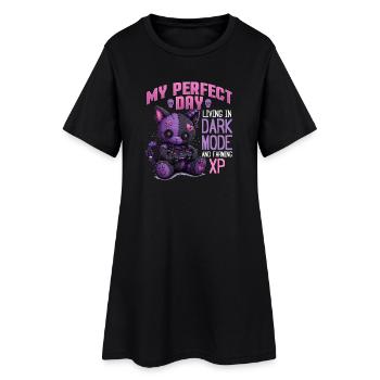 Pastel Goth Soft Goth Gaming Gamer - Women’s T-Shirt Dress - black - Front