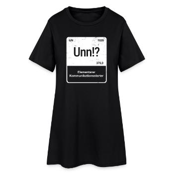 Unn!? - Saarländisch für Profis!  - Frauen T-Shirt-Kleid - Schwarz - Vorne