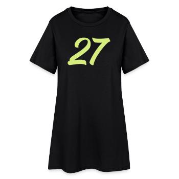 27- - Women’s T-Shirt Dress - black - Front