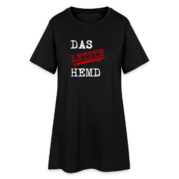 Das letzte Hemd - Frauen T-Shirt-Kleid - Schwarz - Vorne