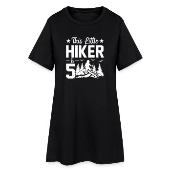 Hiking Kids 5th Birthday Outdoor Hiking Kids - Frauen T-Shirt-Kleid - Schwarz - Vorne