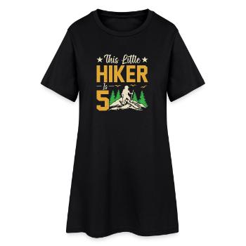 Aventure du 5e anniversaire des enfants de randonnée - Robe T-shirt Femme - noir - Devant