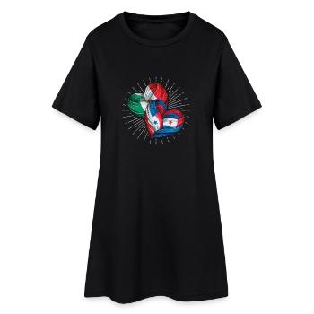 Amitié entre le Mexique et le Panama - Robe T-shirt Femme - noir - Devant