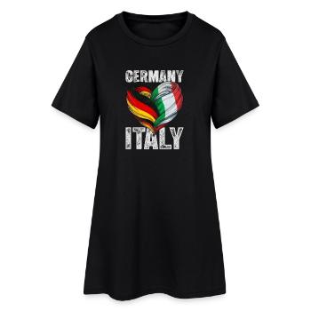 Cœur de l’Allemagne et de l’Italie - Robe T-shirt Femme - noir - Devant