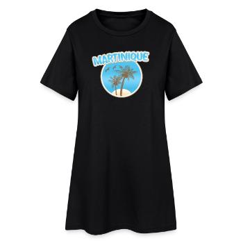 Plage de la Martinique - Robe T-shirt Femme - noir - Devant