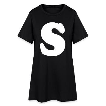 Impression de style S grand | Lettre S | S Logo - Robe T-shirt Femme - noir - Devant