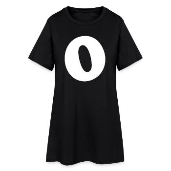 Imprimé grand style O | Lettre O | O Logo - Robe T-shirt Femme - noir - Devant