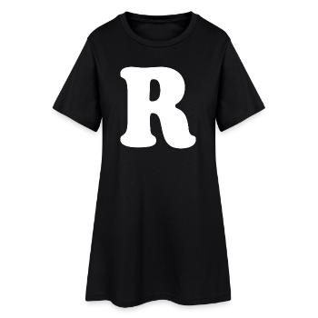Gros caractères R | Lettre R | R Logo - Robe T-shirt Femme - noir - Devant