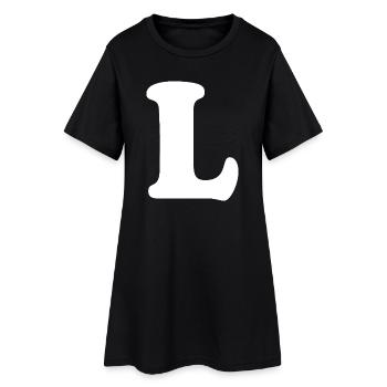 Imprimé grand style L | Point L | L Logo - Robe T-shirt Femme - noir - Devant