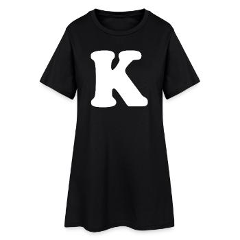 Imprimé grand style K | Lettre K | K Logo - Robe T-shirt Femme - noir - Devant