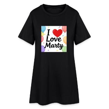 J’adore Marty Balloons - Robe T-shirt Femme - noir - Devant