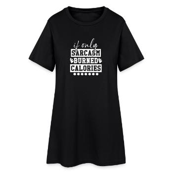 Quand le sarcasme brûle des calories - Robe T-shirt Femme - noir - Devant