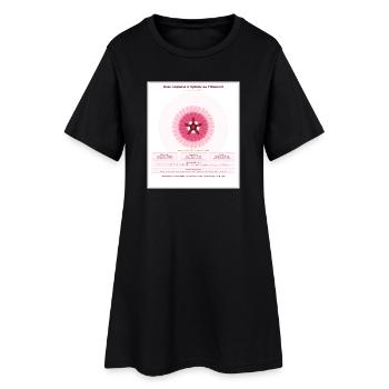 Rosace Fibonacci Rose Délicate - Robe T-shirt Femme - noir - Devant