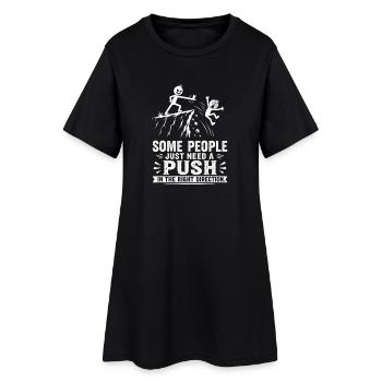 Schubbser dans la bonne direction : sarcasme - Robe T-shirt Femme - noir - Devant