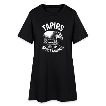 Dictons de tapir Tapir Drôle de cadeau de tapir - Robe T-shirt Femme - noir - Devant
