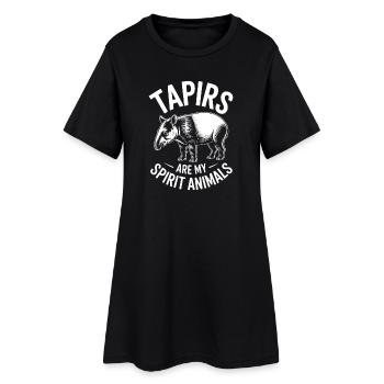 Dictons de tapir Tapir Drôle de cadeau de tapir - Robe T-shirt Femme - noir - Devant