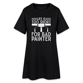 Peintre en bâtiment, créations hilarantes, cadeaux uniques - Robe T-shirt Femme - noir - Devant