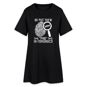 Forensic Analyst Put The Pro In Squad Crime Lab - Women’s T-Shirt Dress - black - Front