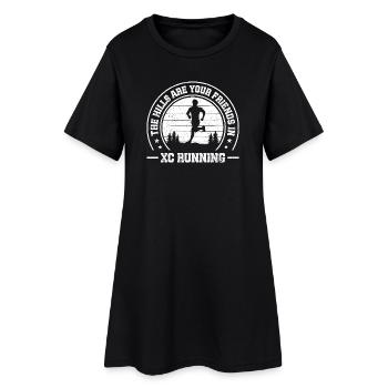Conception de coureur de cross-country - XC Coach - Course à pied - Robe T-shirt Femme - noir - Devant