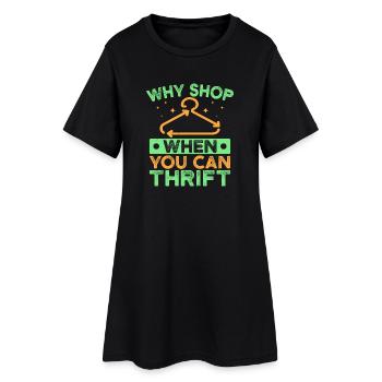 Acheteur d’occasion : Pourquoi faire ses achats quand on peut offrir un cadeau d’occasion - Robe T-shirt Femme - noir - Devant