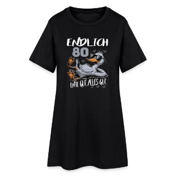 Geburtstag Ente Gut Alles Gut 80 Jahre Comic - Frauen T-Shirt-Kleid - Schwarz - Vorne