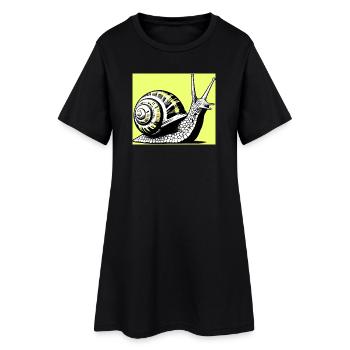 Snail - Women’s T-Shirt Dress - black - Front