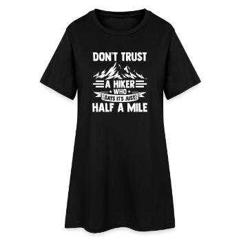 Randonnée sur sentier de montagne Randonnée en plein air Braconnage - Robe T-shirt Femme - noir - Devant