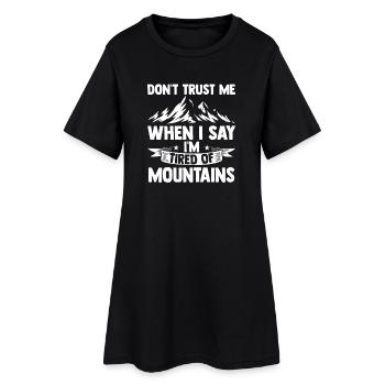 Randonnée sur sentier de montagne Randonnée en plein air Braconnage - Robe T-shirt Femme - noir - Devant