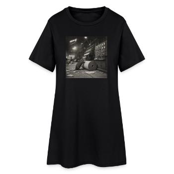 Beaver Paper Mill Industrial Retro Animal Crime - Women’s T-Shirt Dress - black - Front