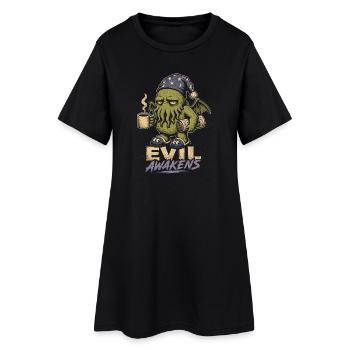 Evil Awakens : Café Cosmique - Robe T-shirt Femme - noir - Devant