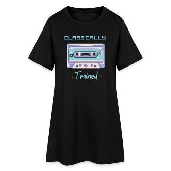 Musique classique Cassette cassette rétro - Robe T-shirt Femme - noir - Devant