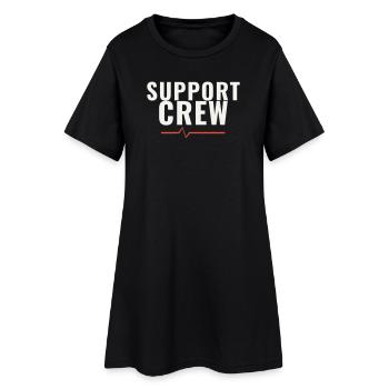 Support Crew Marathon Run Team Motivation Sports - Women’s T-Shirt Dress - black - Front