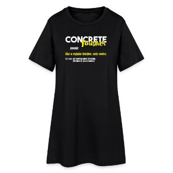 Bétonnière à béton pavée en béton - Robe T-shirt Femme - noir - Devant