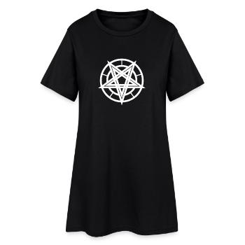 Inverted Pentagram - Women’s T-Shirt Dress - black - Front