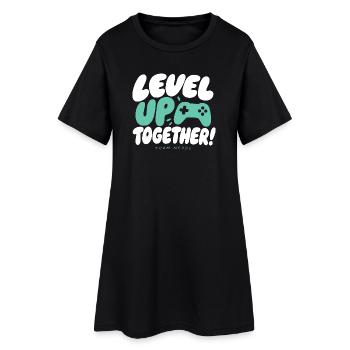 Level Up Together Team Nerds - Women’s T-Shirt Dress - black - Front