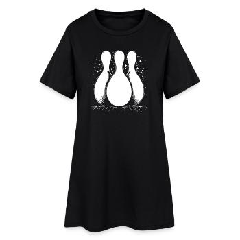 Quilles de bowling - Robe T-shirt Femme - noir - Devant