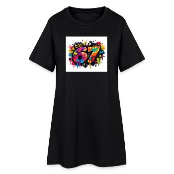 Royal 67 Explosion de couleur - Robe T-shirt Femme - noir - Devant