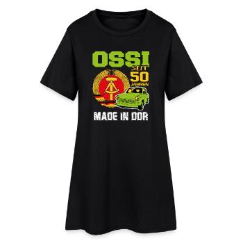 Geburtstag DDR Ossi Ost Produkt 50 Jahre - Frauen T-Shirt-Kleid - Schwarz - Vorne