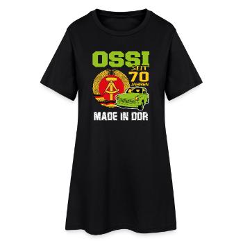 Geburtstag DDR Ossi Ost Produkt 70 Jahre - Frauen T-Shirt-Kleid - Schwarz - Vorne