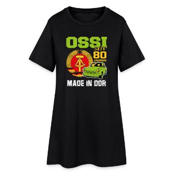 Geburtstag DDR Ossi Ost Produkt 80 Jahre - Frauen T-Shirt-Kleid - Schwarz - Vorne