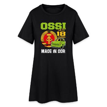 Geburtstag DDR Ossi Ost Produkt 18 Jahre - Frauen T-Shirt-Kleid - Schwarz - Vorne