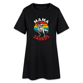 Mamasaurus Maman Dinosaure Cadeau Fête Des Mères - Robe T-shirt Femme - noir - Devant