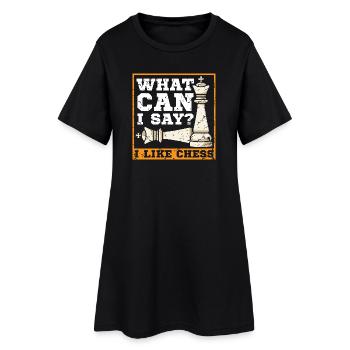 Chess Chess Player Chessboard - Women’s T-Shirt Dress - black - Front