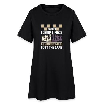 Chess Chess Player Chessboard - Women’s T-Shirt Dress - black - Front