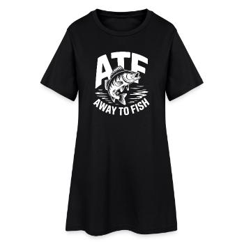ATF – À la pêche - Robe T-shirt Femme - noir - Devant