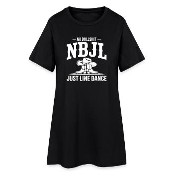 NBJL – No Bullshit Just Line Dance - Women’s T-Shirt Dress - black - Front