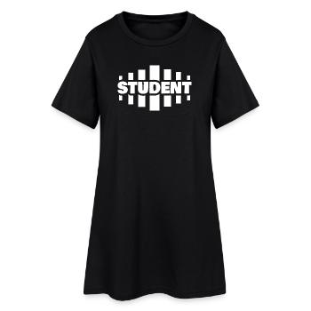 Étudiant - Robe T-shirt Femme - noir - Devant