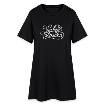 Via Tolosana Camino de Santiago  - Robe T-shirt Femme - noir - Devant