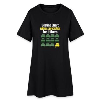 Blague drôle sur le plan de siège des professeurs et la protection des témoins - Robe T-shirt Femme - noir - Devant